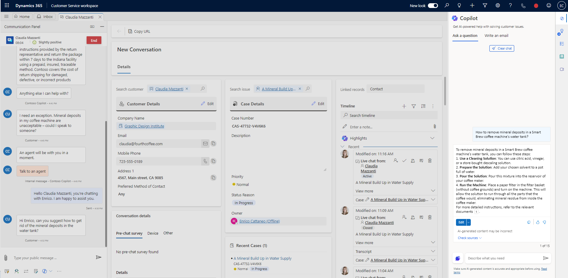 Lighten the load for service reps – Customer Service Workspace screenshot 7