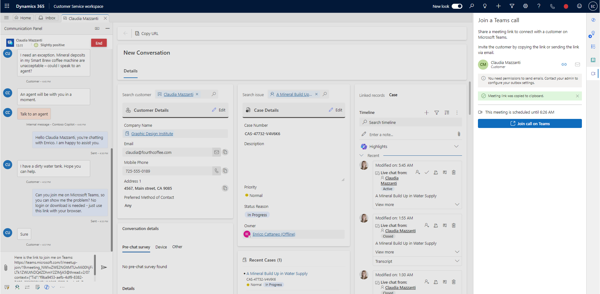 Lighten the load for service reps – Customer Service Workspace screenshot 8